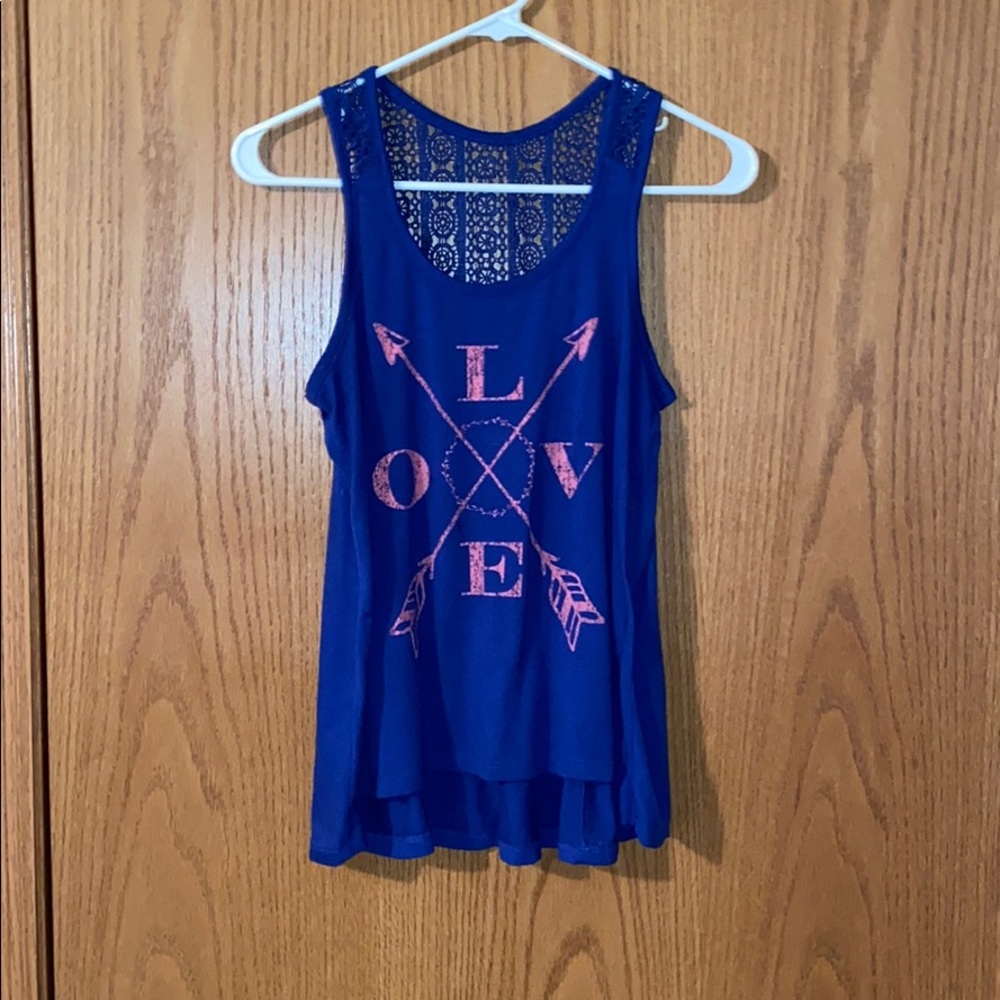 No boundaries-Navy Blue tank top